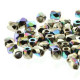 True2™ Czech Fire polished faceted glass beads 2mm - Crystal nickel plated ab